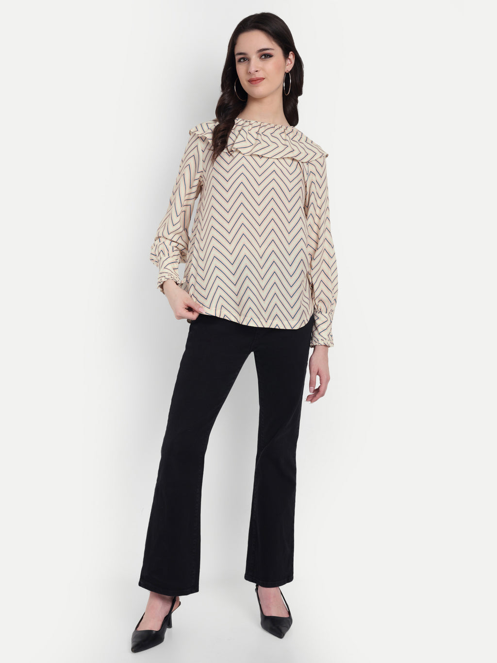 FairLeaf Women's Collar Top – |100% Pure Cotton|Lightweight Relaxed  – Stylish Casual Summer Western Wear for Women