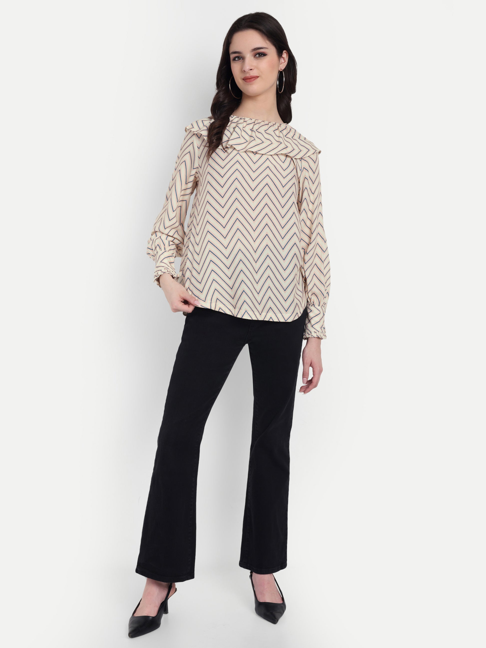 FairLeaf Women's Collar Top – |100% Pure Cotton|Lightweight Relaxed  – Stylish Casual Summer Western Wear for Women