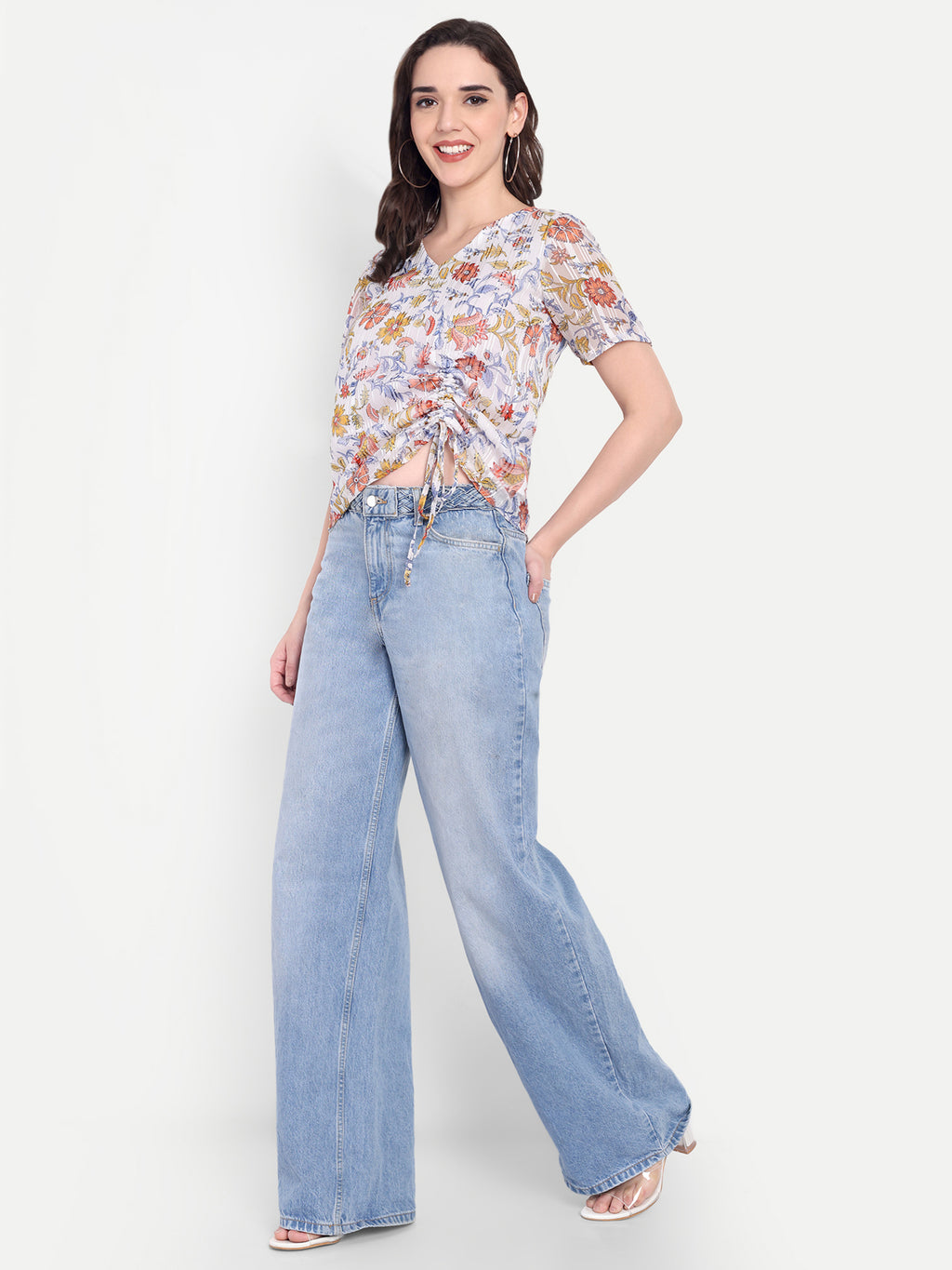 FairLeaf Women's Top with Button-Down High Neckline| Sleeveless Elegant Summer Tunic for Casual, & Office Wear