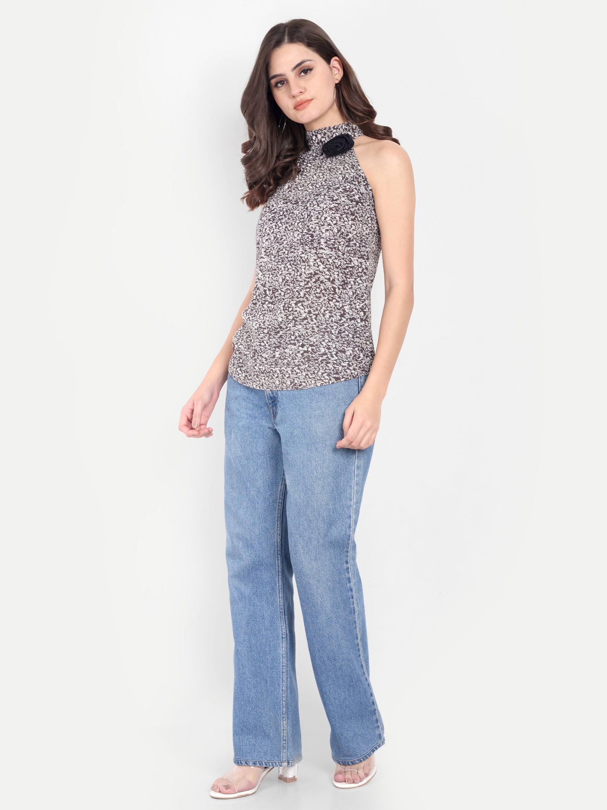 Women's Animal Printed Sleeveless Top | Casual & Party Wear