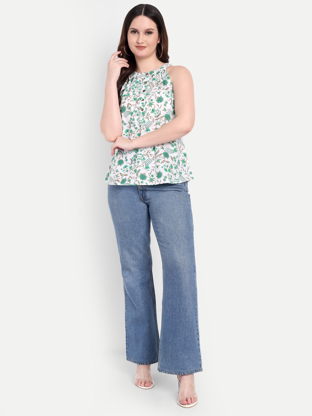 Women's Top with  Sleeveless Elegant Summer Tunic for Casual, & Office Wear