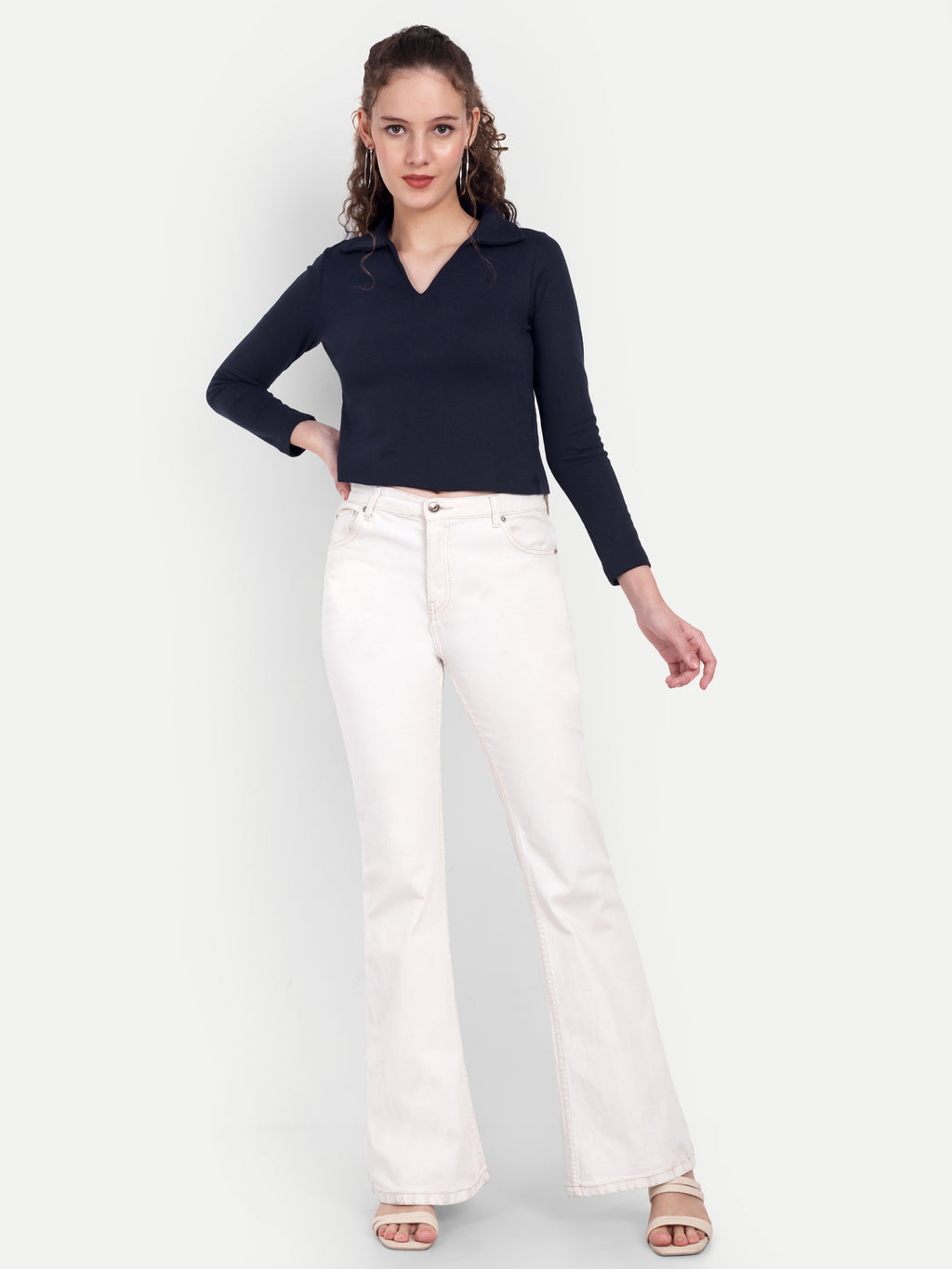 Women's Black Top with 3/4 Sleeves