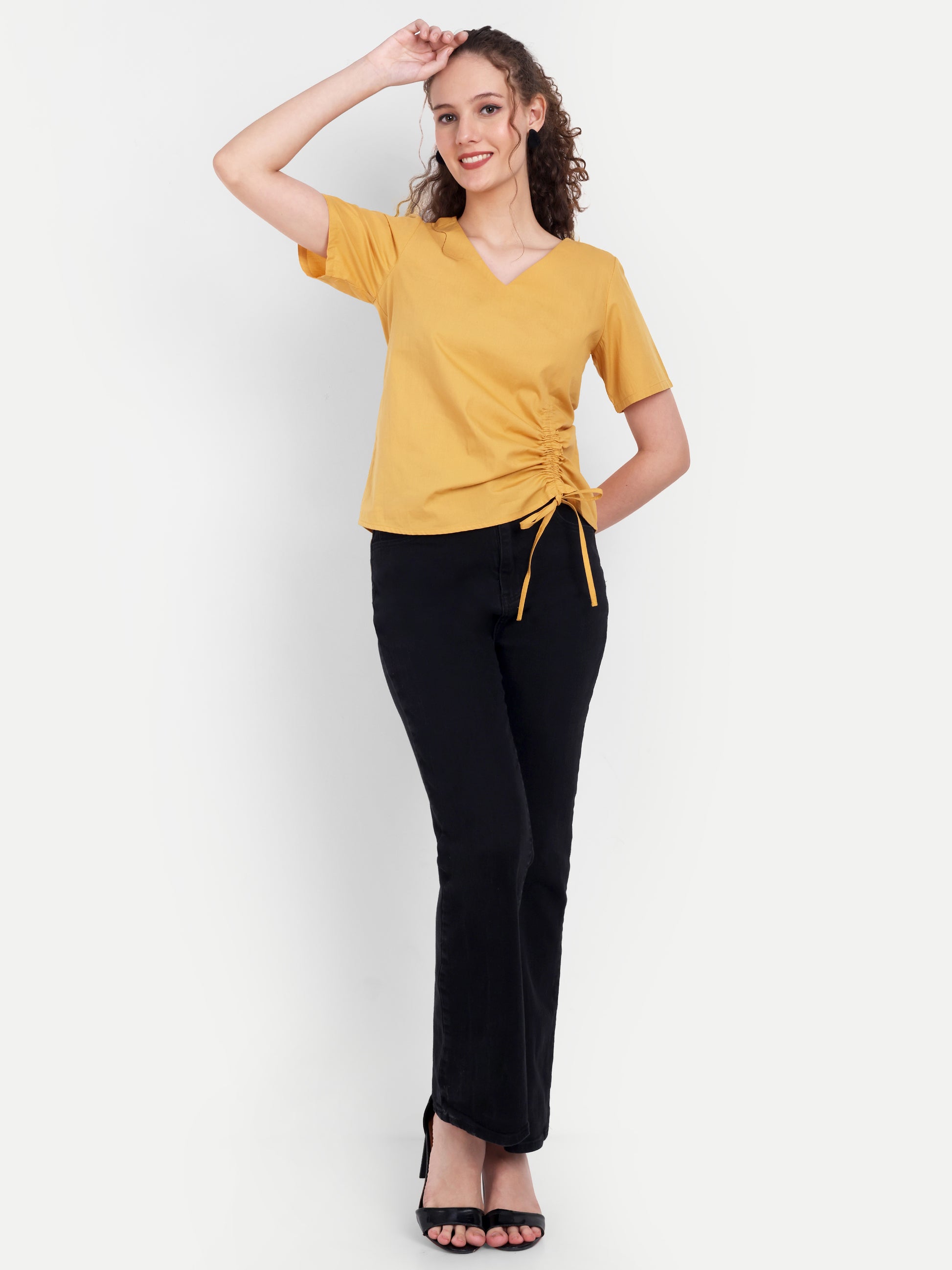 FairLeaf Women's V-Neck Short Sleeve Lightweight Relaxed Fit with Abstract Paisley Print – Stylish Casual Summer Western Wear for Women