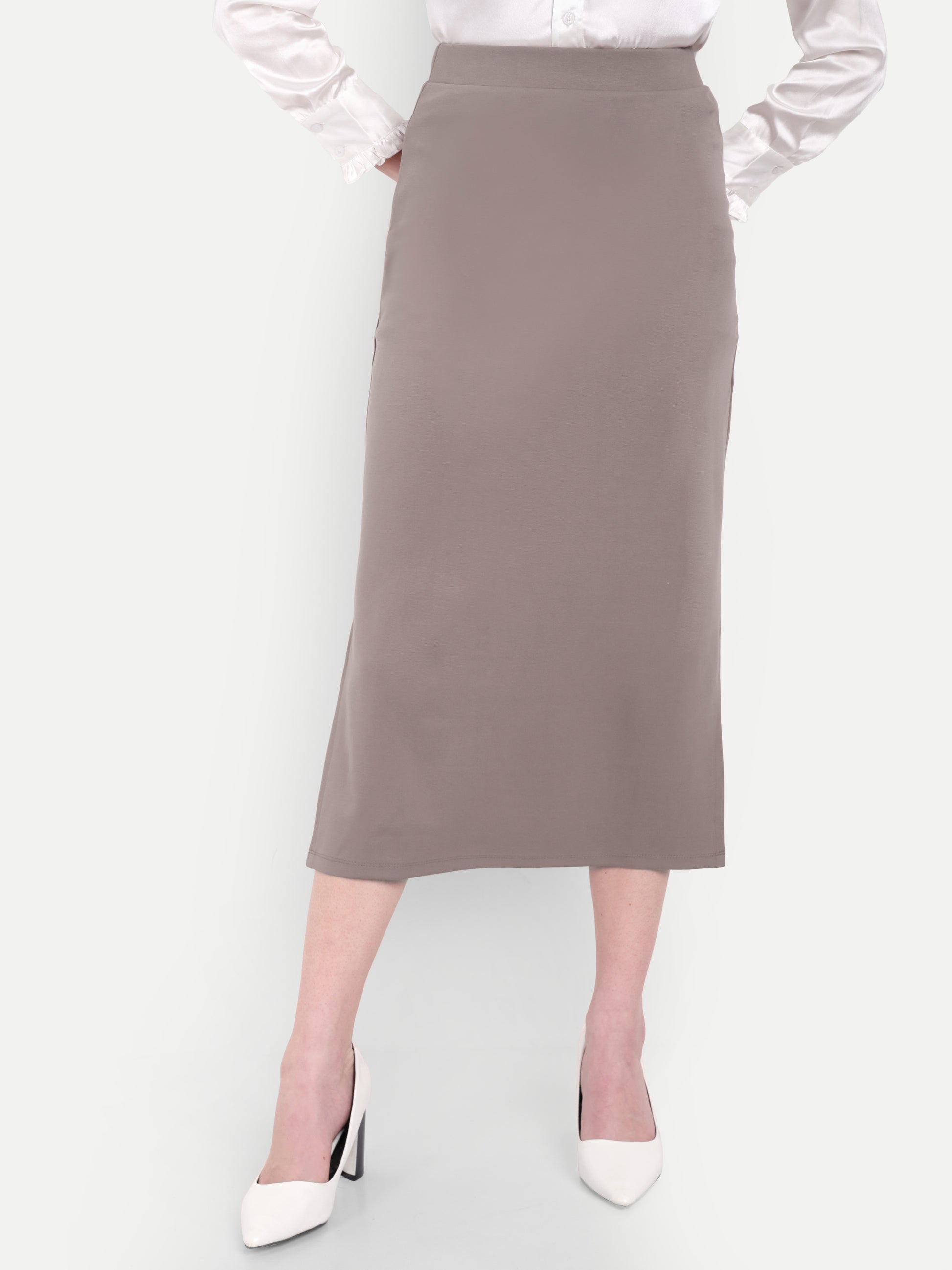Women's  Midi Pencil Skirt with Side Slit – High Waist | Elegant  Party Wear