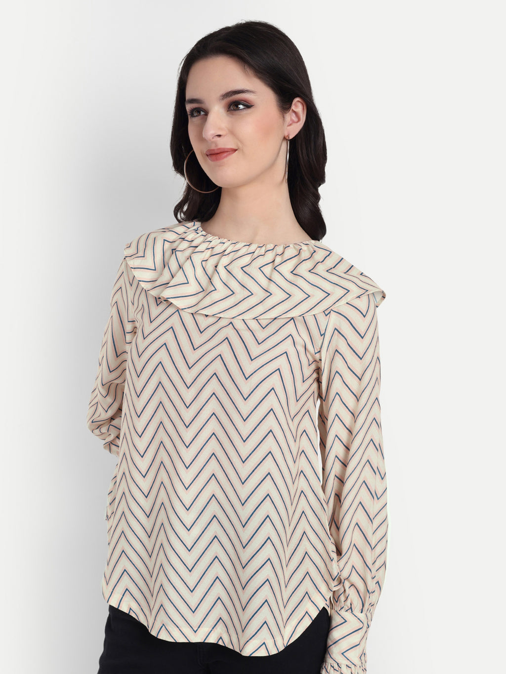 FairLeaf Women's Collar Top – |100% Pure Cotton|Lightweight Relaxed  – Stylish Casual Summer Western Wear for Women