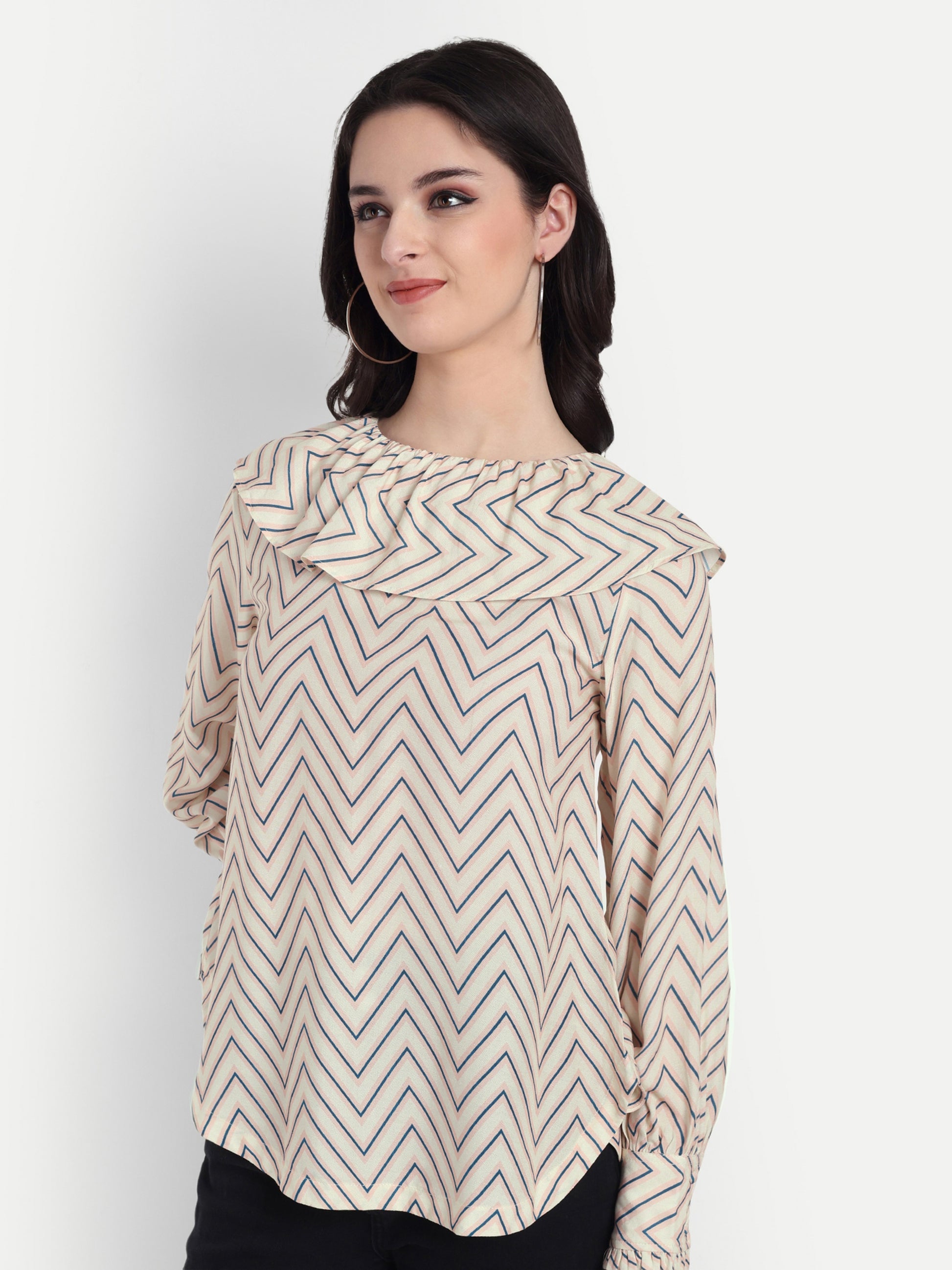 FairLeaf Women's Collar Top – |100% Pure Cotton|Lightweight Relaxed  – Stylish Casual Summer Western Wear for Women