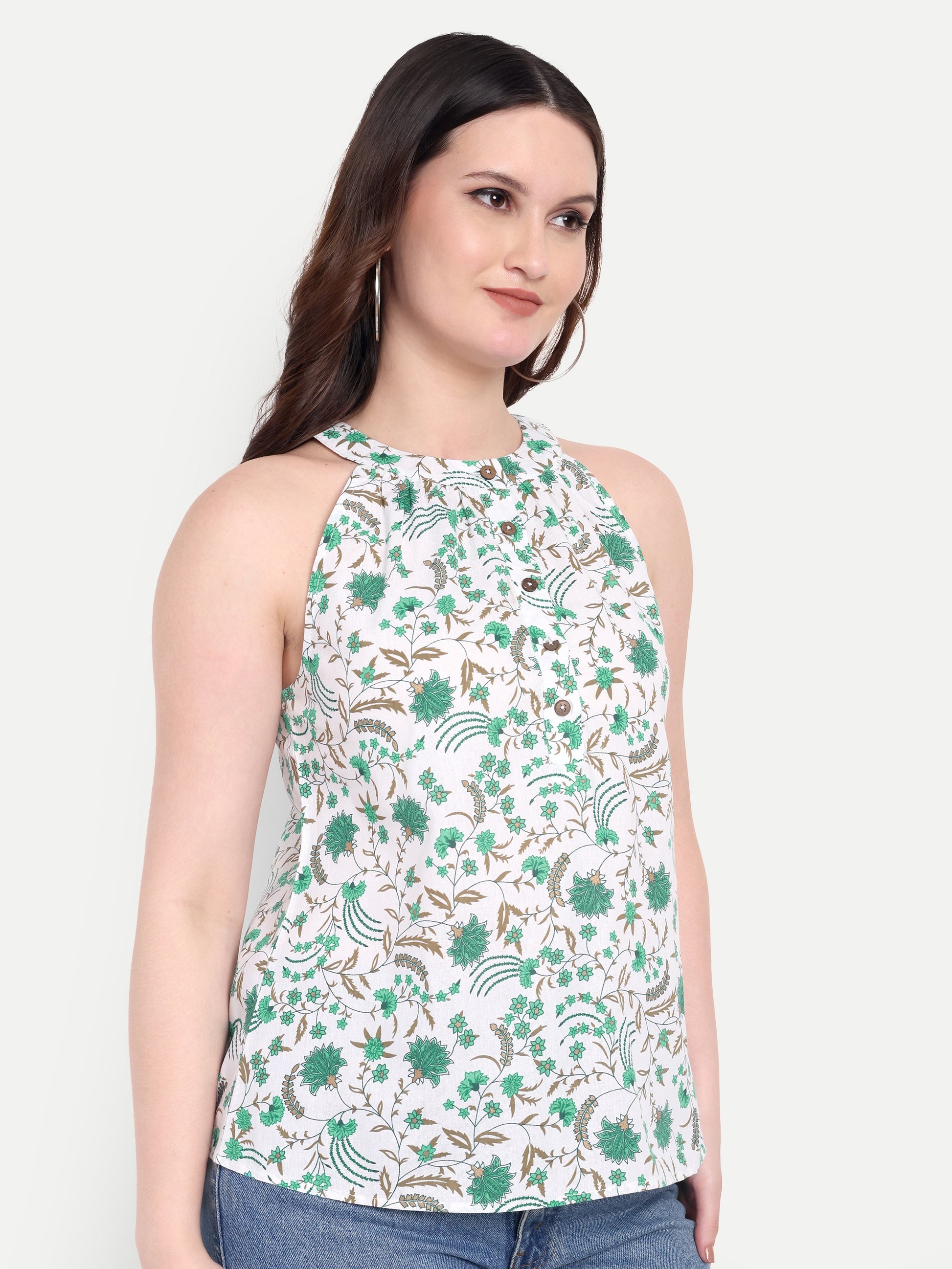 Women's Top with  Sleeveless Elegant Summer Tunic for Casual, & Office Wear