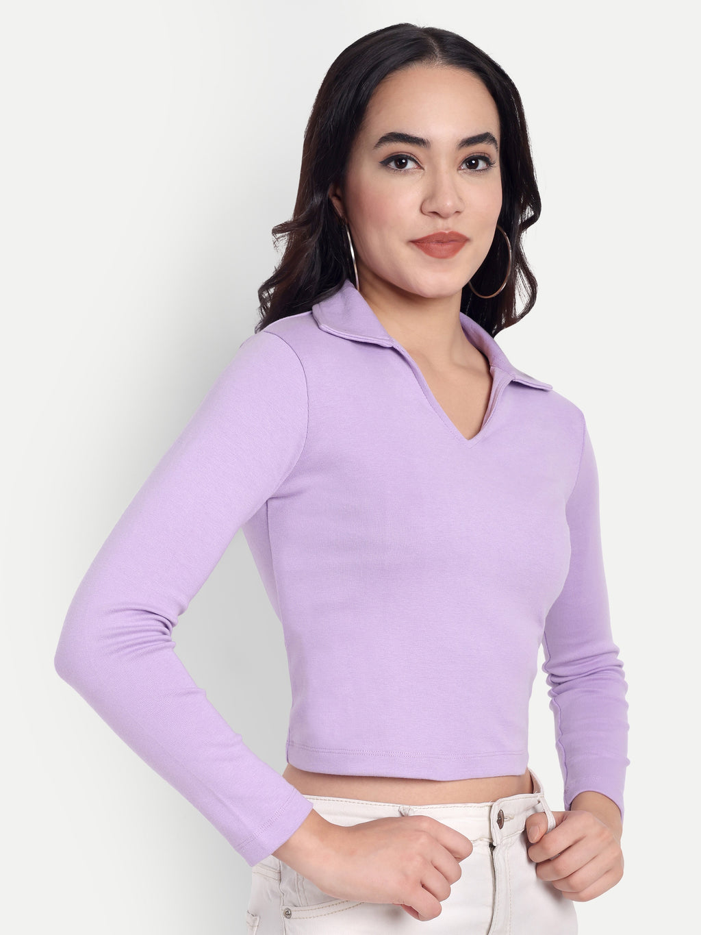Women's Purple Top with 3/4 Sleeves