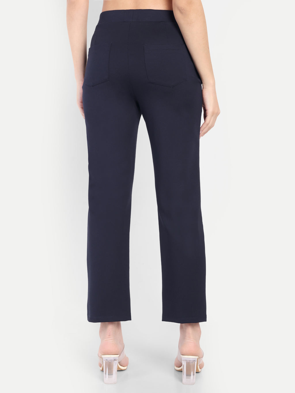 Women's Slim-Fit Cigarette Pants – Mid-Rise | Formal & Casual Wear