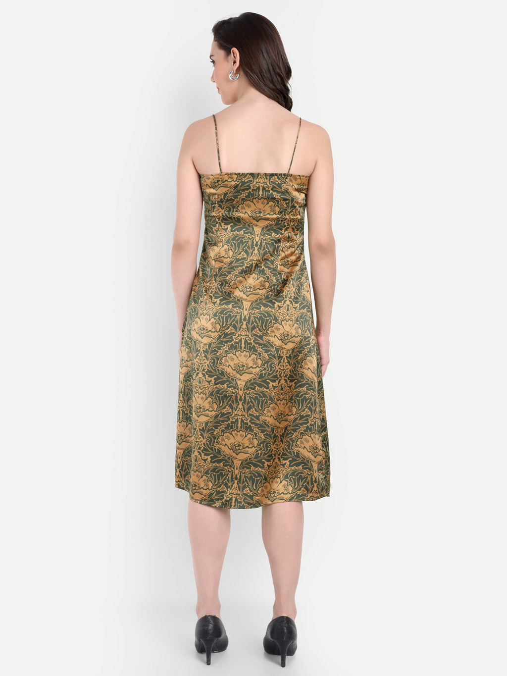 Women's Golden Sleeted Dress | Long Sleeveless |