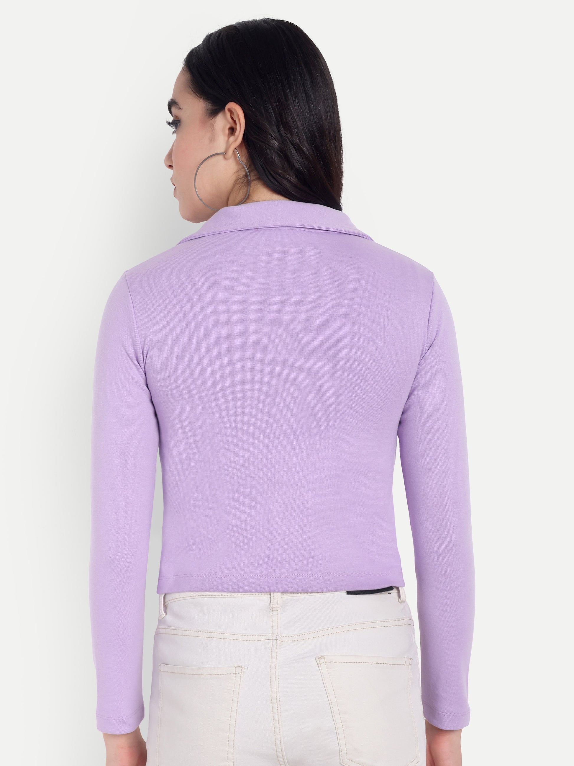 Women's Purple Top with 3/4 Sleeves