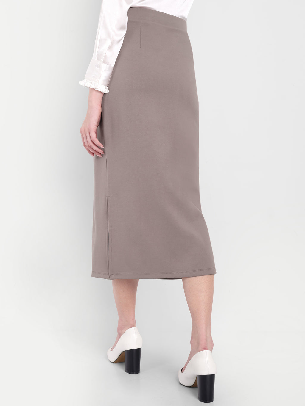 Women's  Midi Pencil Skirt with Side Slit – High Waist | Elegant  Party Wear