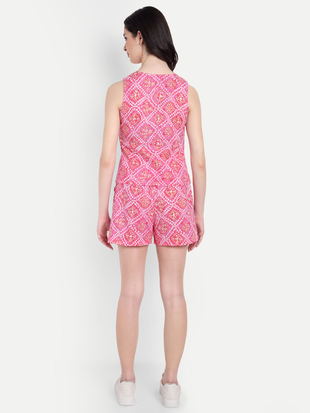 FairLeaf Women's Top and Short Set – |100% Pure Cotton|Lightweight Relaxed Fit Sleeveless Top & Short– Stylish Casual Summer Western Wear for Women