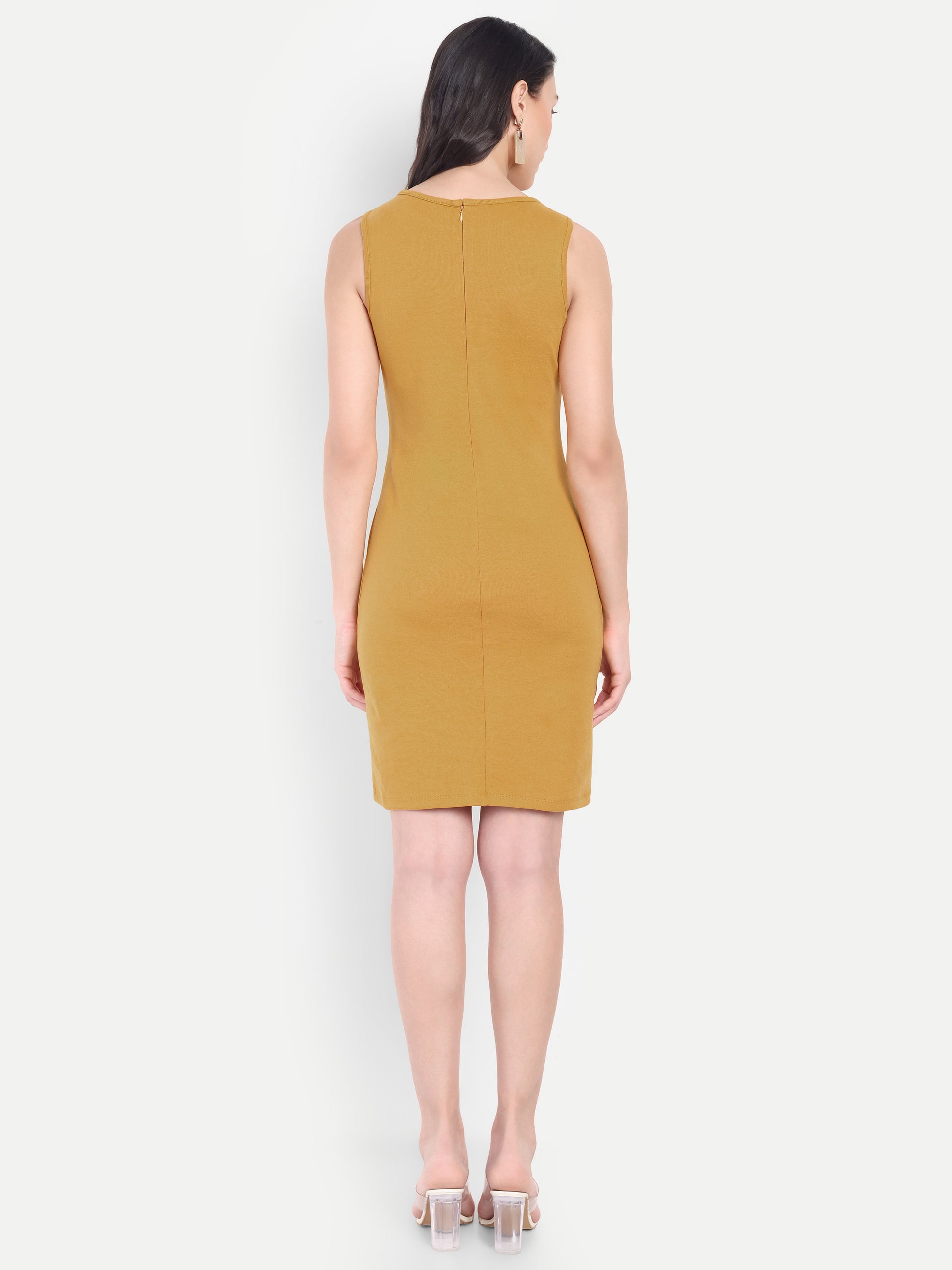 MIDI LENGTH MUSTARD YELLOW DRESS