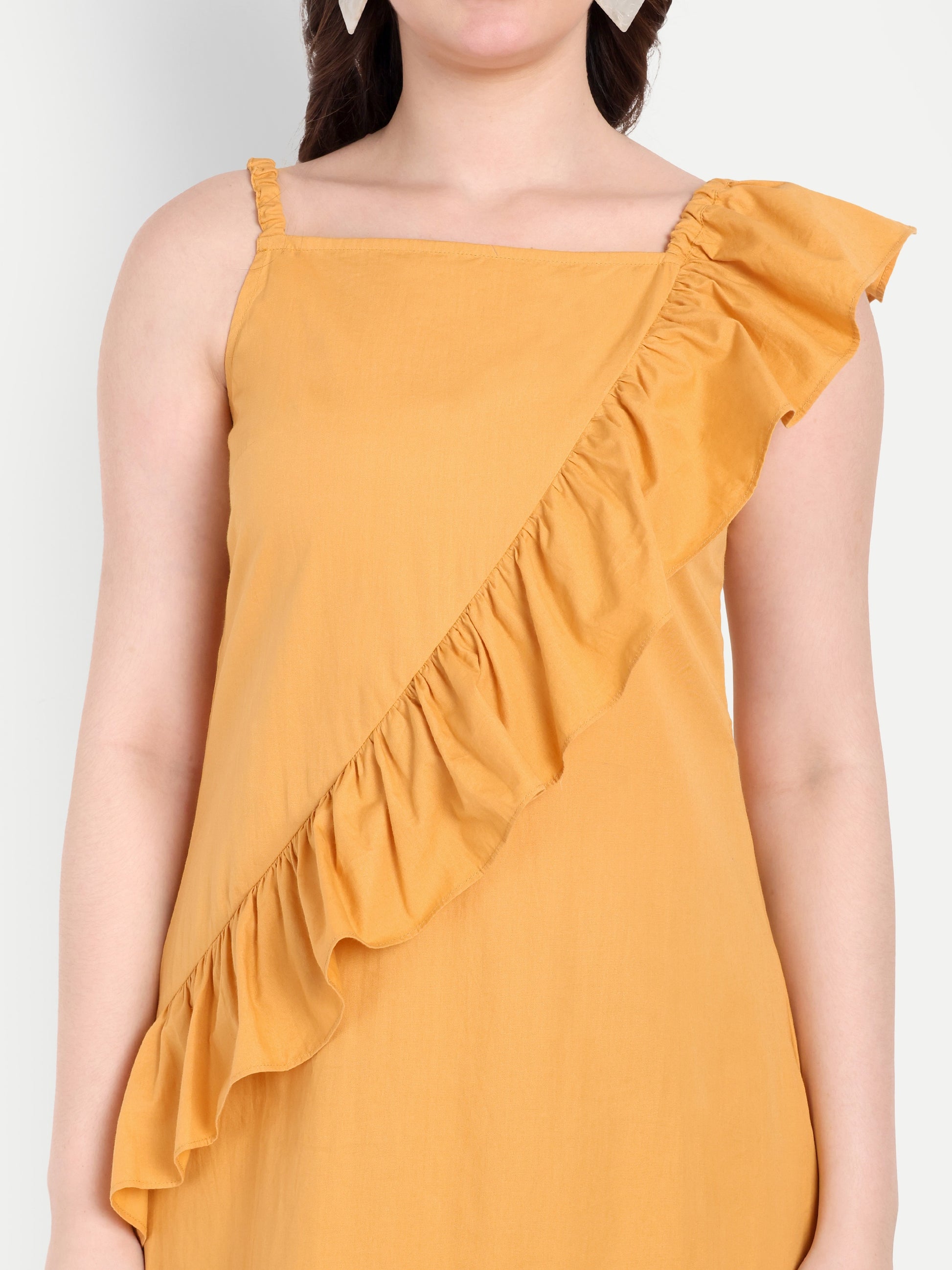 Women's yellow  Dress | Sleeveless | Stylish Summer & Party Wear