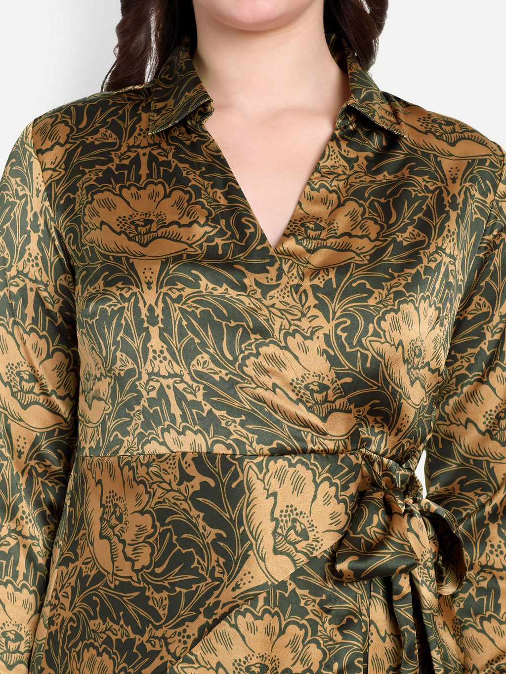 Women's  Midi Dress | Long Sleeve | Belt Tie Waist