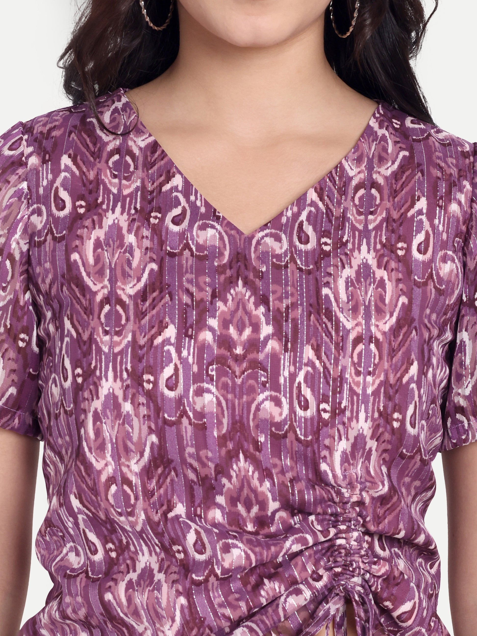 FairLeaf Women's V-Neck Short Sleeve Top – Lightweight Relaxed Fit  – Stylish Casual Summer Western Wear for Women