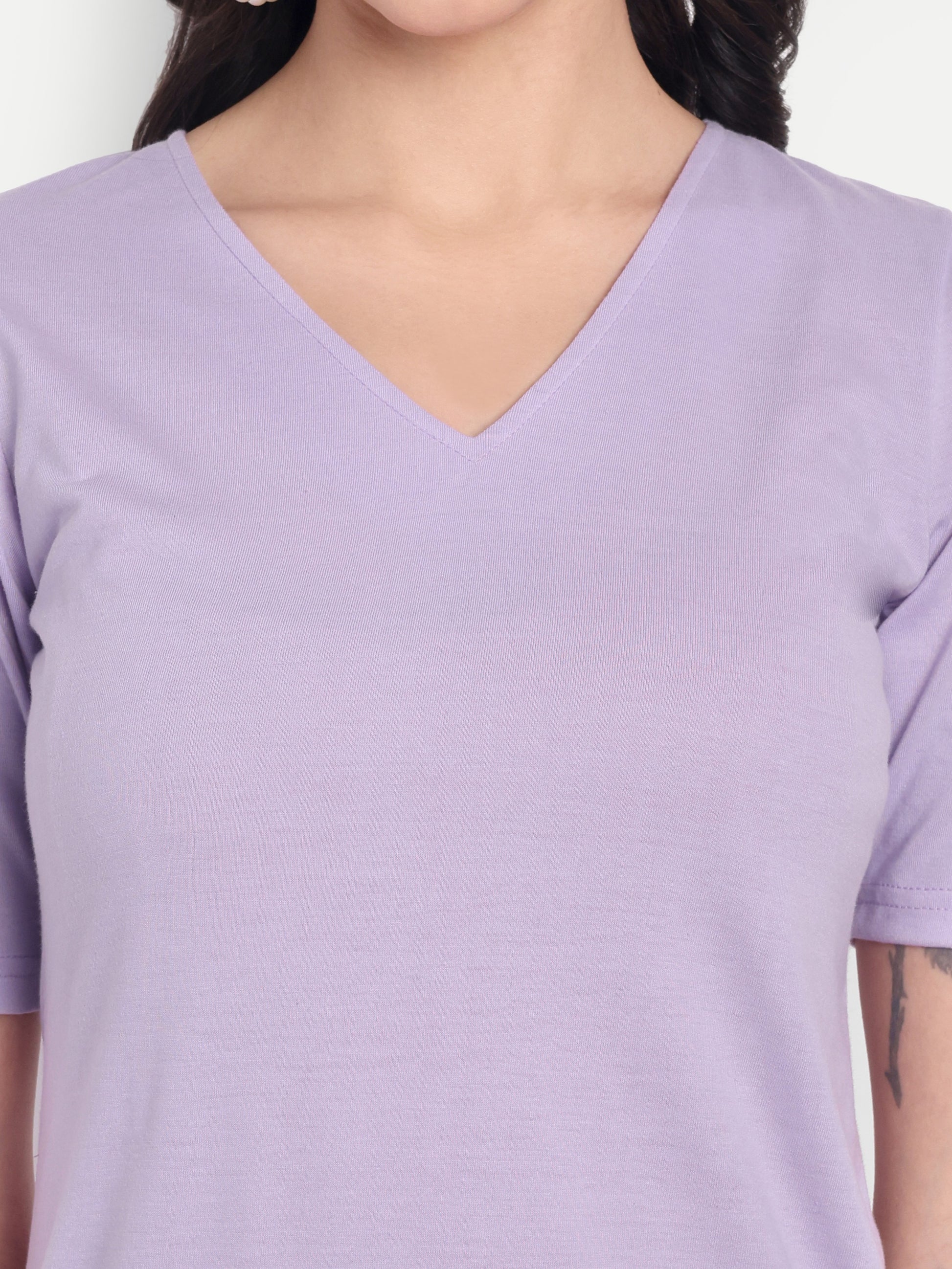 Women's Bodycon Midi Dress | V-Neck | Half Sleeve | Casual & Office Wear