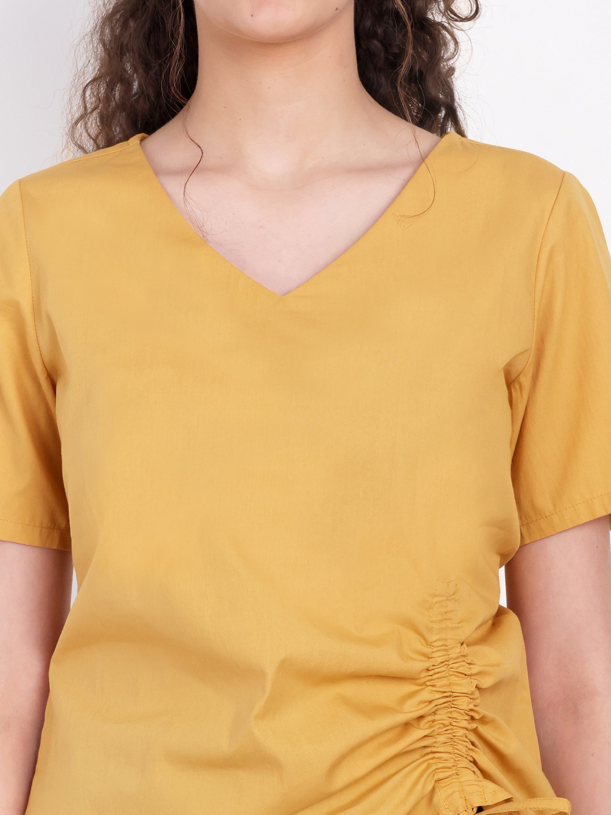 FairLeaf Women's V-Neck Short Sleeve Lightweight Relaxed Fit with Abstract Paisley Print – Stylish Casual Summer Western Wear for Women