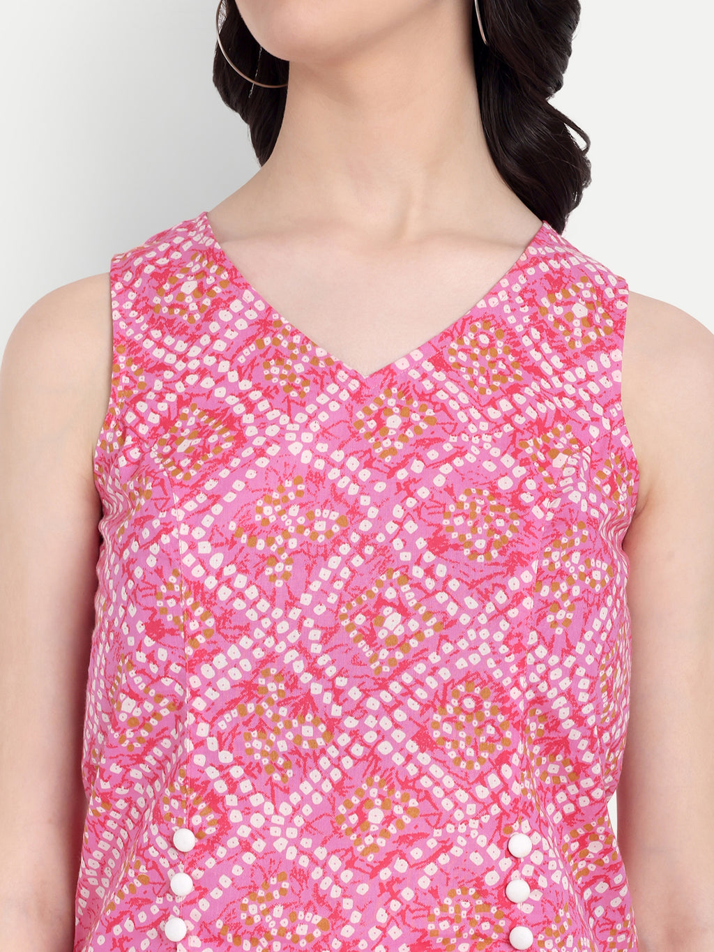 FairLeaf Women's Top and Short Set – |100% Pure Cotton|Lightweight Relaxed Fit Sleeveless Top & Short– Stylish Casual Summer Western Wear for Women