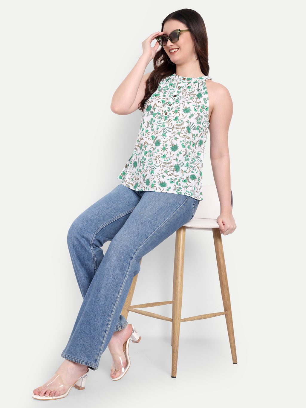 Women's Top with  Sleeveless Elegant Summer Tunic for Casual, & Office Wear