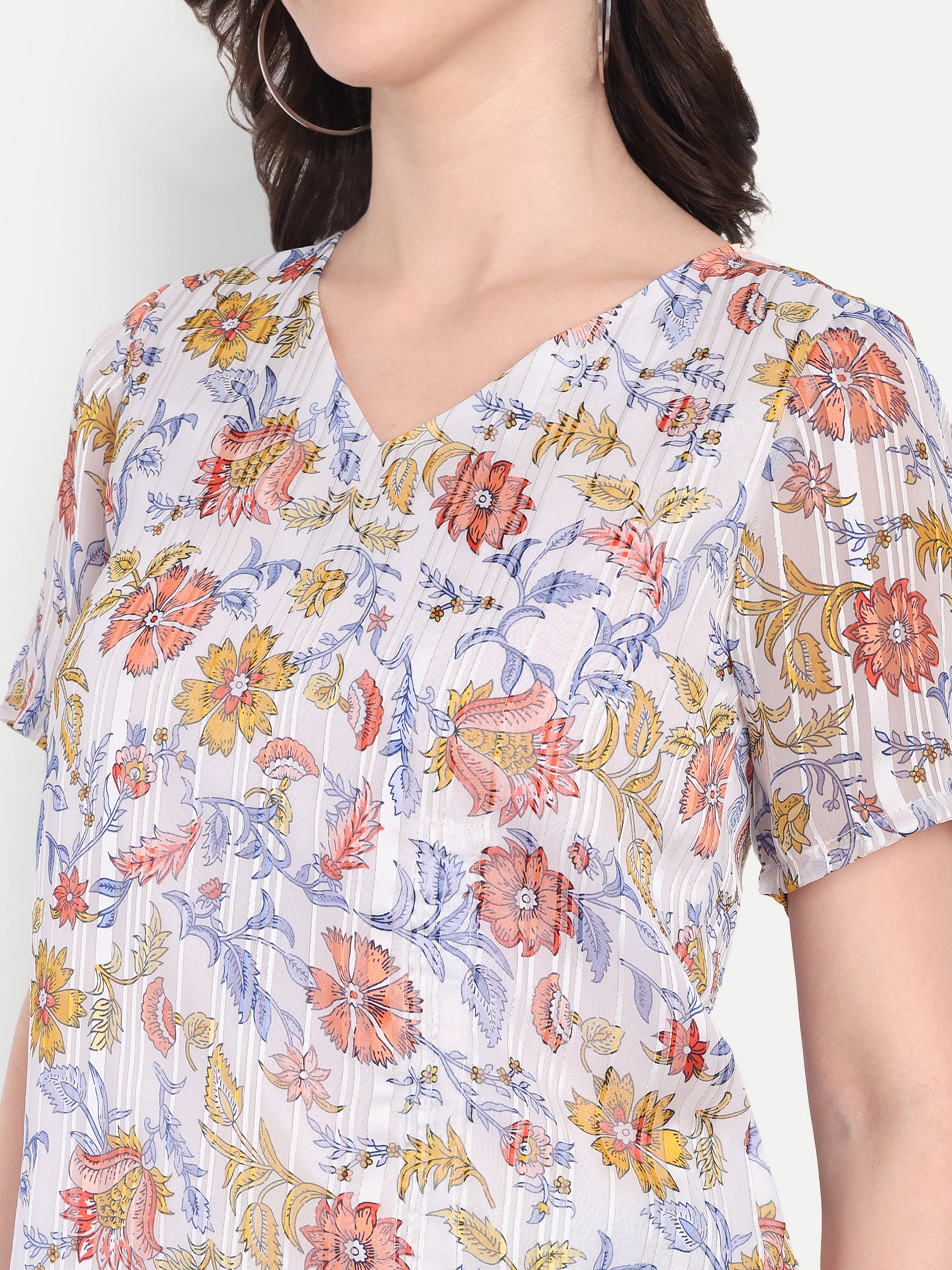 FairLeaf Women's Top with Button-Down High Neckline| Sleeveless Elegant Summer Tunic for Casual, & Office Wear